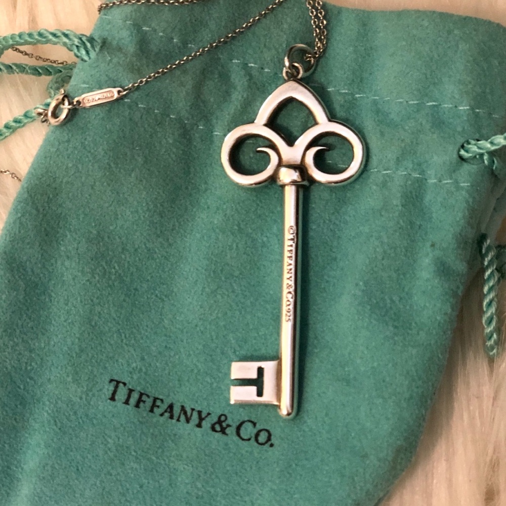 Tiffany & Co. Fleur De Lis Key Necklace